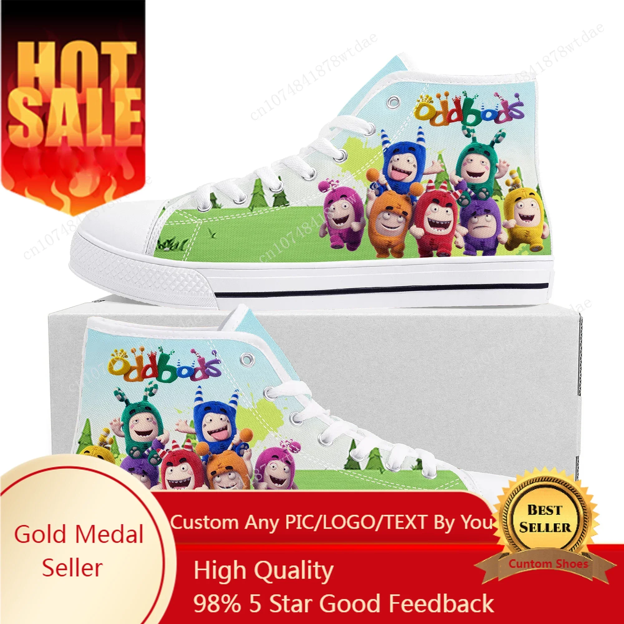 Women Shoes Singapore - Oddbods High Top Sneakers Mens Womens