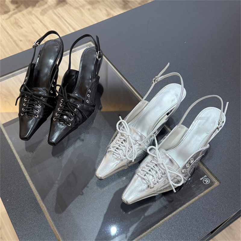 Patent Leather Pump - Aneikeh Fashion Silver Patent Leather Square