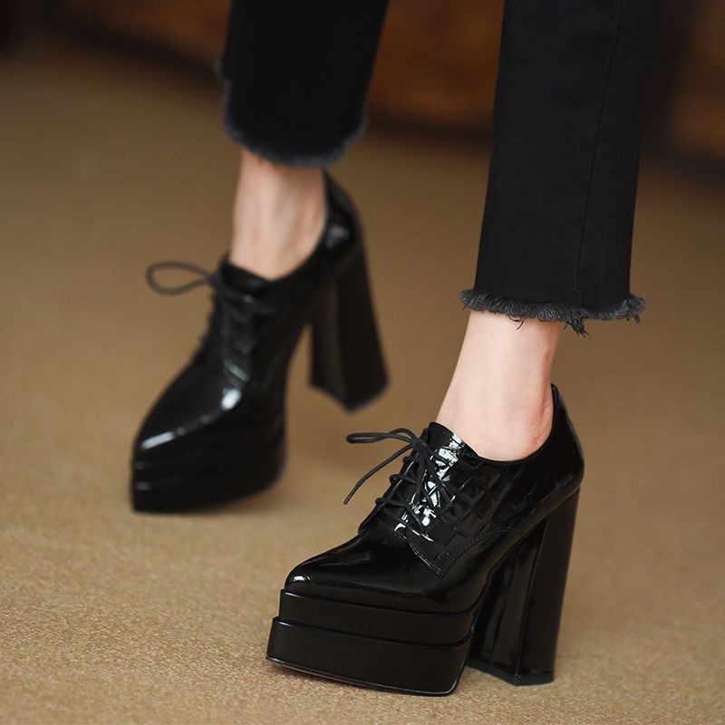 Pointed Toe Strappy High Heels - Patent Leather Pump review and price