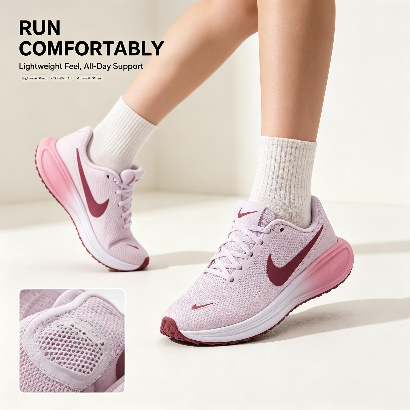 Nike Women Pink Running Shoes  - Women Shoes Zoom review and price