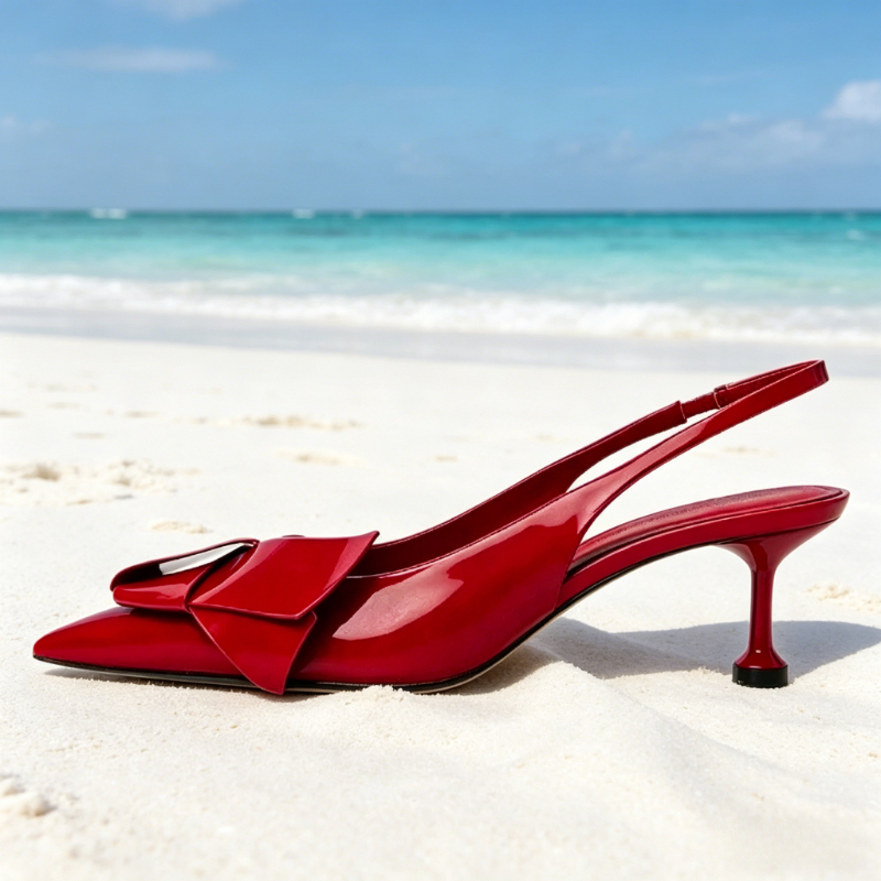 Red Patent Leather Slingback H - Patent Leather Pump review and price