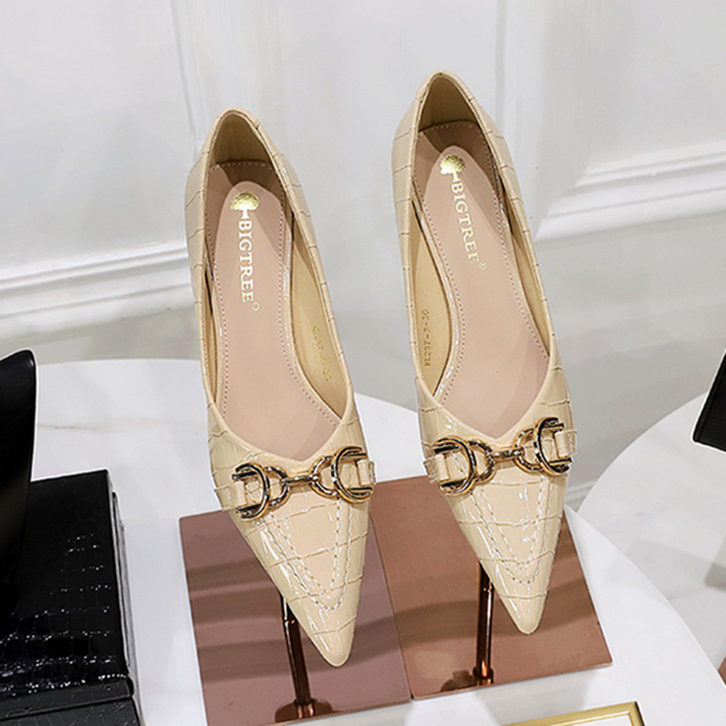 Women Trendy Apricot 4.5cm Hig - Patent Leather Pump review and price