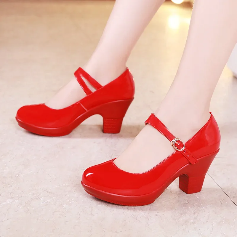 Small Size 32-43 Medium Block  - Patent Leather Pump review and price